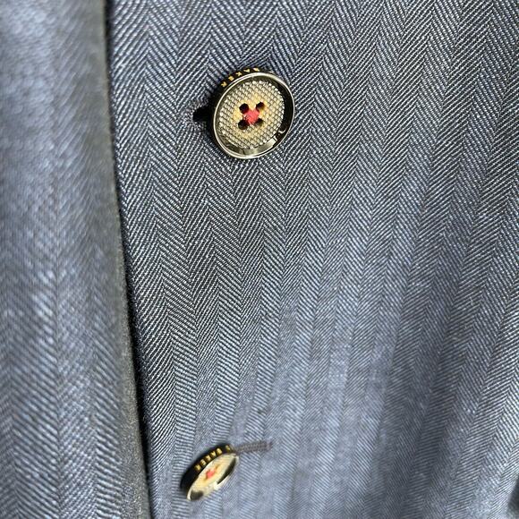 Ted Baker Balrhot Linen Herringbone Suit Jacket Navy Size 6 US 2XL - Picture 5 of 9